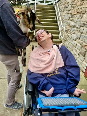 Untitled Ryan with a goat